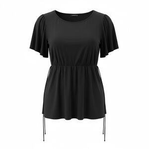 Torrid Black Flutter Sleeve Blouse